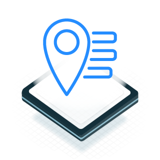Icon of a location pin with details